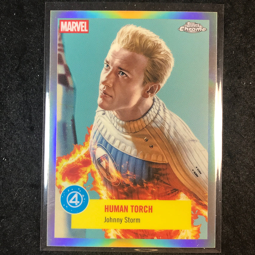 2025 Topps Chrome Marvel Studios HUMAN TORCH JOHNNY STORM Fantastic Four #FF-10