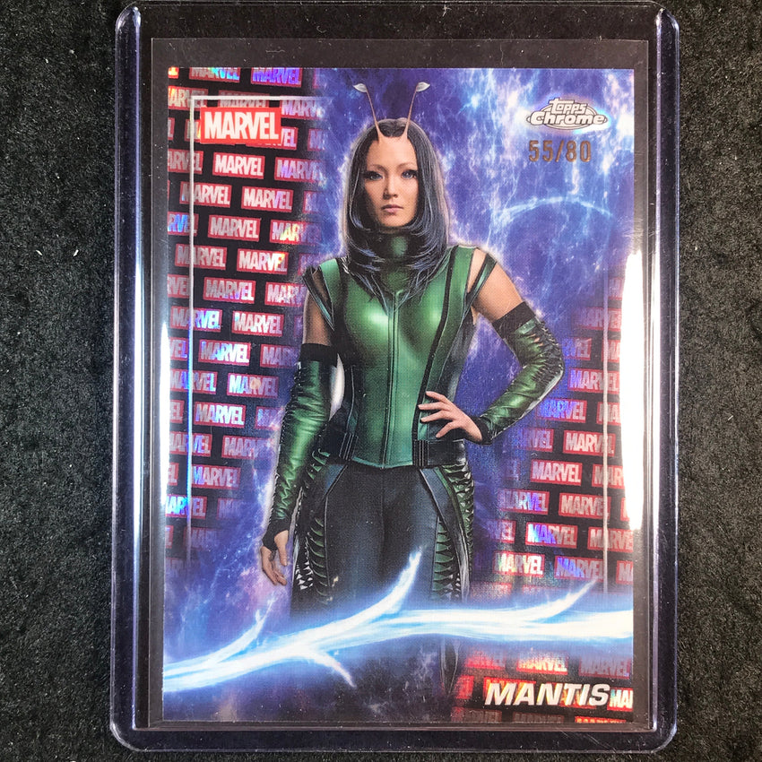 2025 Topps Chrome Marvel Studios MANTIS Marvel Red & Black Lava 55/80 #72