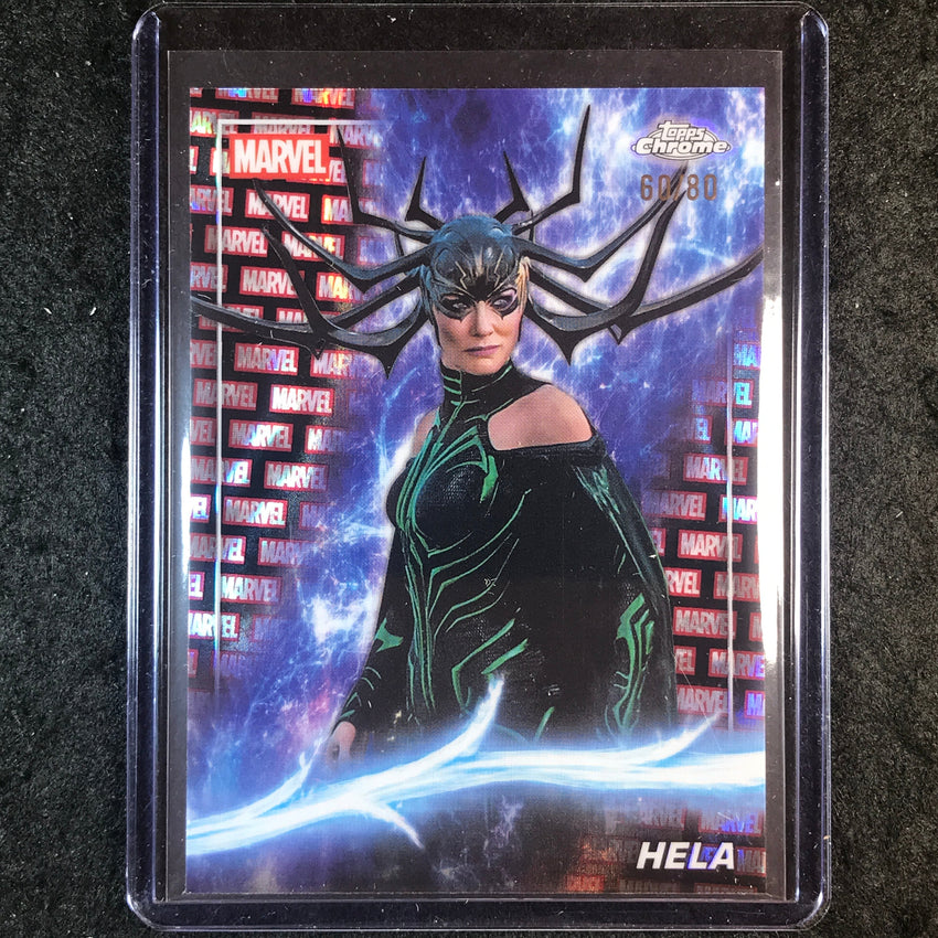 2025 Topps Chrome Marvel Studios HELA Marvel Red & Black Lava 60/80 #76