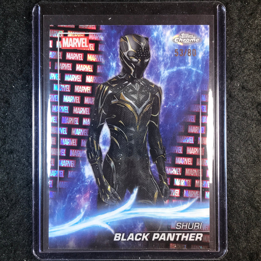 2025 Topps Chrome Marvel Studios BLACK PANTHER Marvel Red Black Lava 53/80 #140