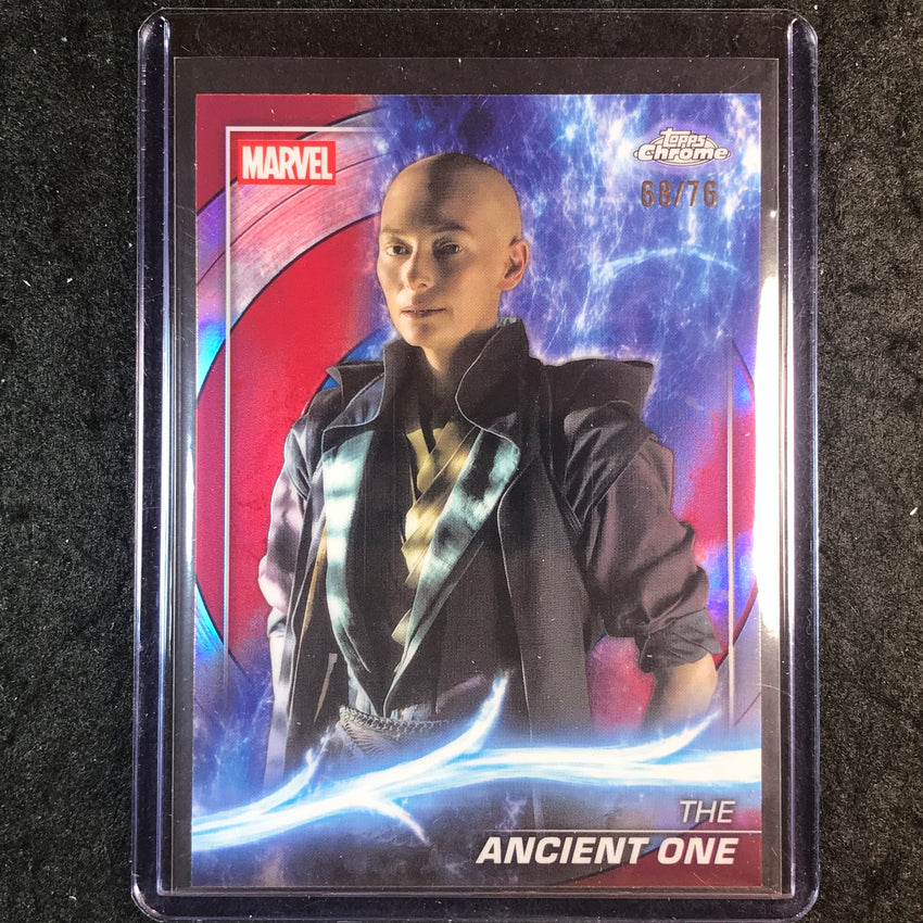 2025 Topps Chrome Marvel Studios THE ANCIENT ONE Captain America Refractor 68/76