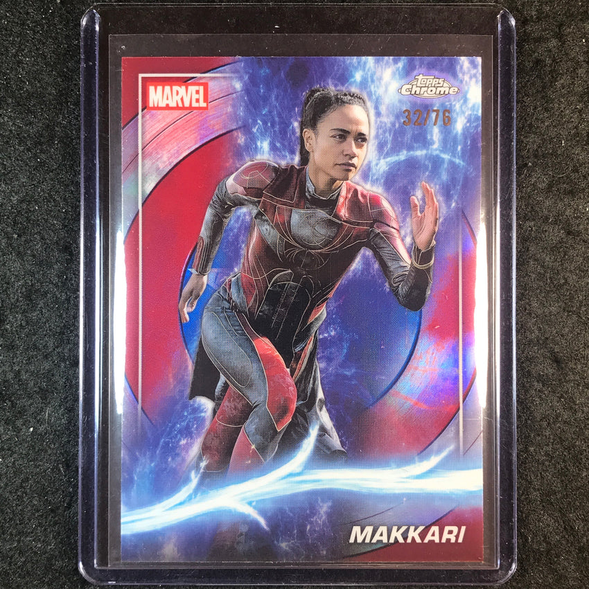 2025 Topps Chrome Marvel Studios MAKKARI Captain America Refractor 32/76 #123