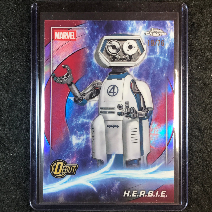 2025 Topps Chrome Marvel Studios H.E.R.B.I.E. Captain America Refractor 19/76