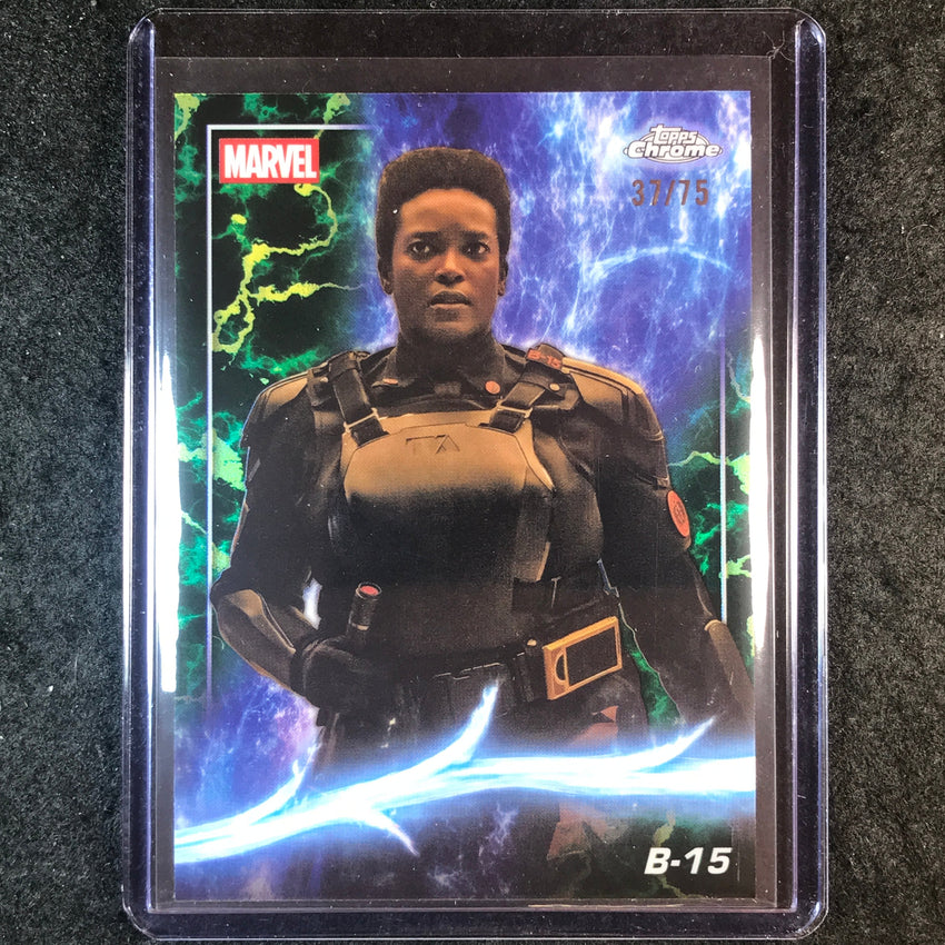 2025 Topps Chrome Marvel Studios B-15 Loki Refractor 37/75 #107
