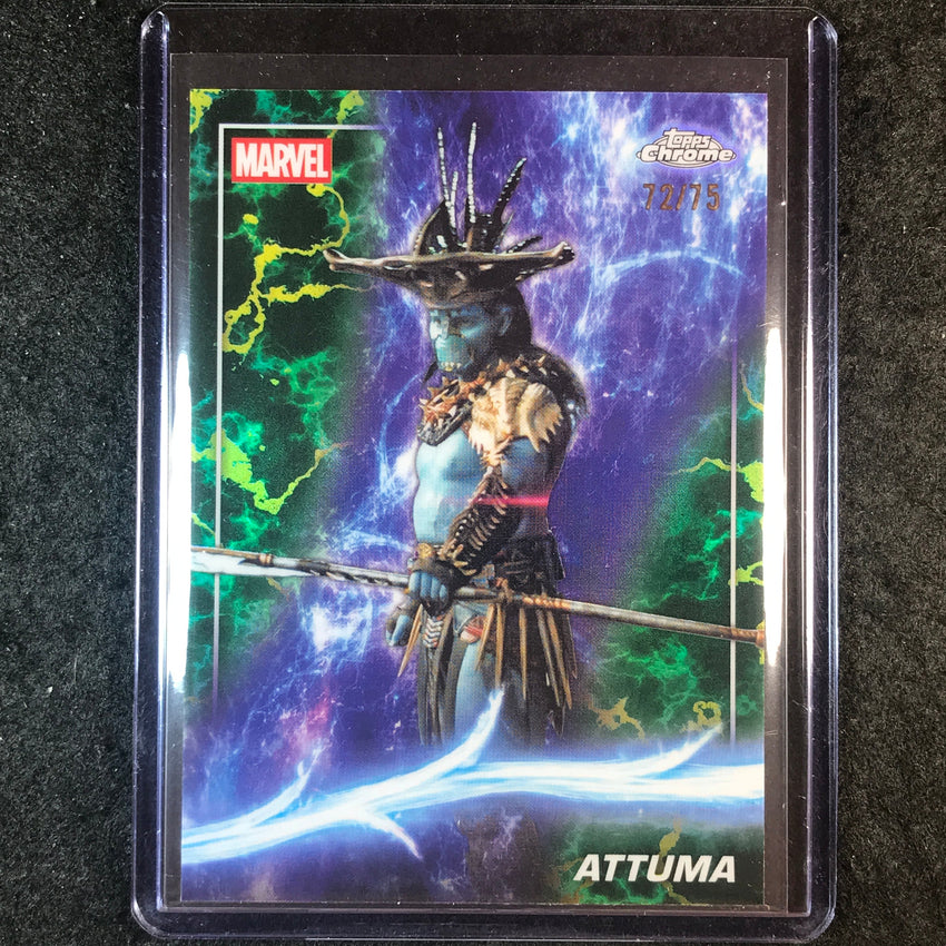 2025 Topps Chrome Marvel Studios ATTUMA Loki Refractor 72/75 #144