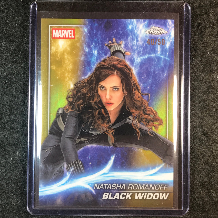 2025 Topps Chrome Marvel Studios BLACK WIDOW Base Gold 40/50 #7