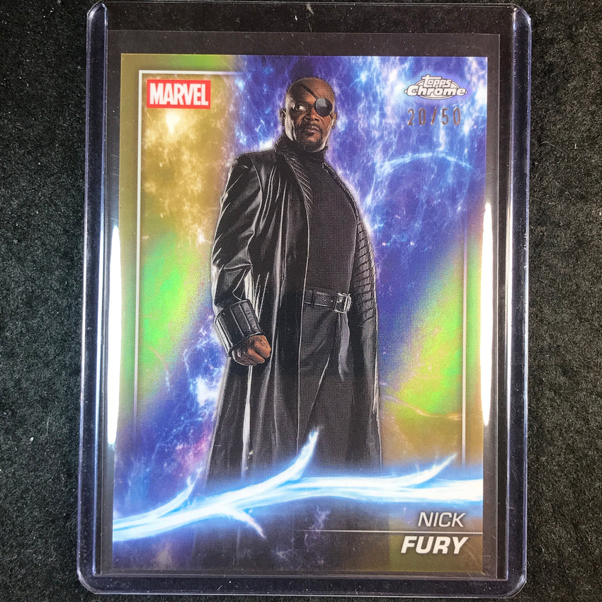 2025 Topps Chrome Marvel Studios NICK FURY Base Gold 20/50 #9