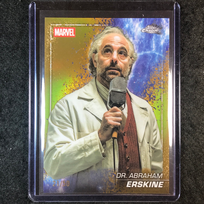 2025 Topps Chrome Marvel Studios ABRAHAM ERSKINE Snap Variation Gold 21/50 #23