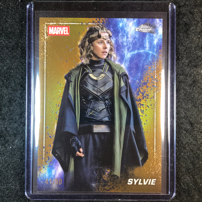 2025 Topps Chrome Marvel Studios SYLVIE The Snap Variation Gold 41/50 #104
