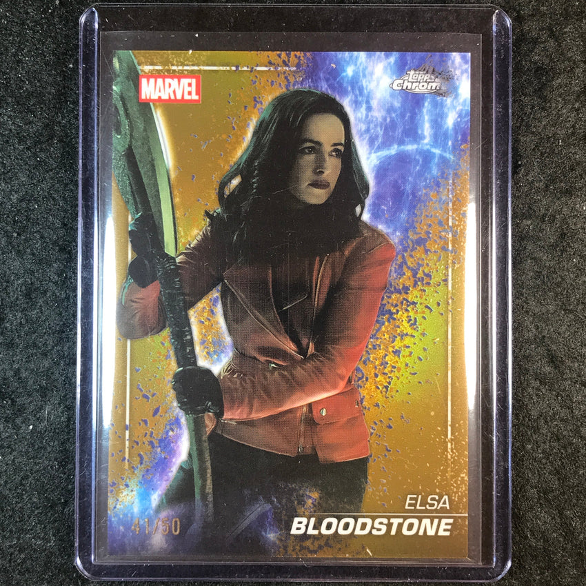 2025 Topps Chrome Marvel Studios ELSA BLOODSTONE Snap Variation Gold 41/50 #139