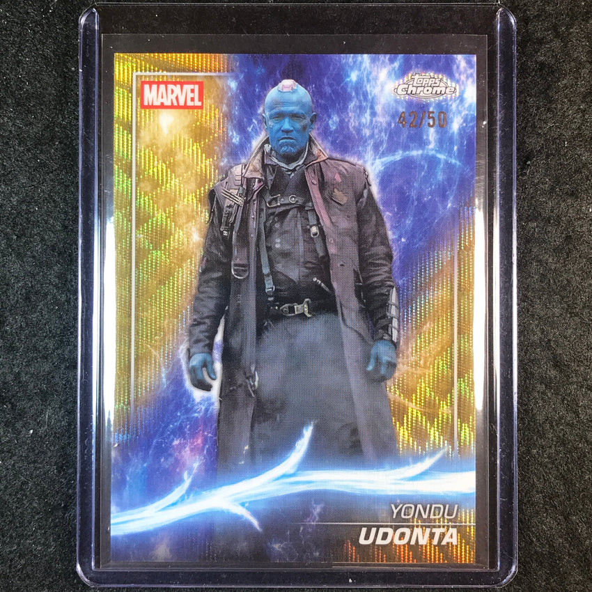 2025 Topps Chrome Marvel Studios YONDU UDONTA Base Gold Wave 42/50 #47