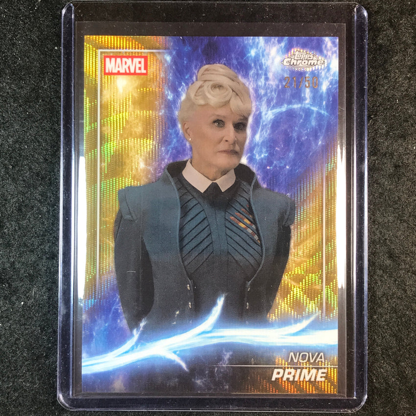 2025 Topps Chrome Marvel Studios NOVA PRIME Base Gold Wave 21/50 #51