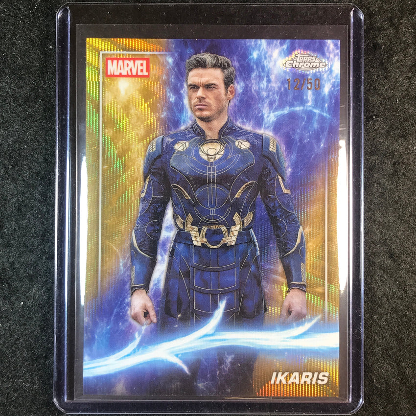 2025 Topps Chrome Marvel Studios IKARIS Base Gold Wave 12/50 #118