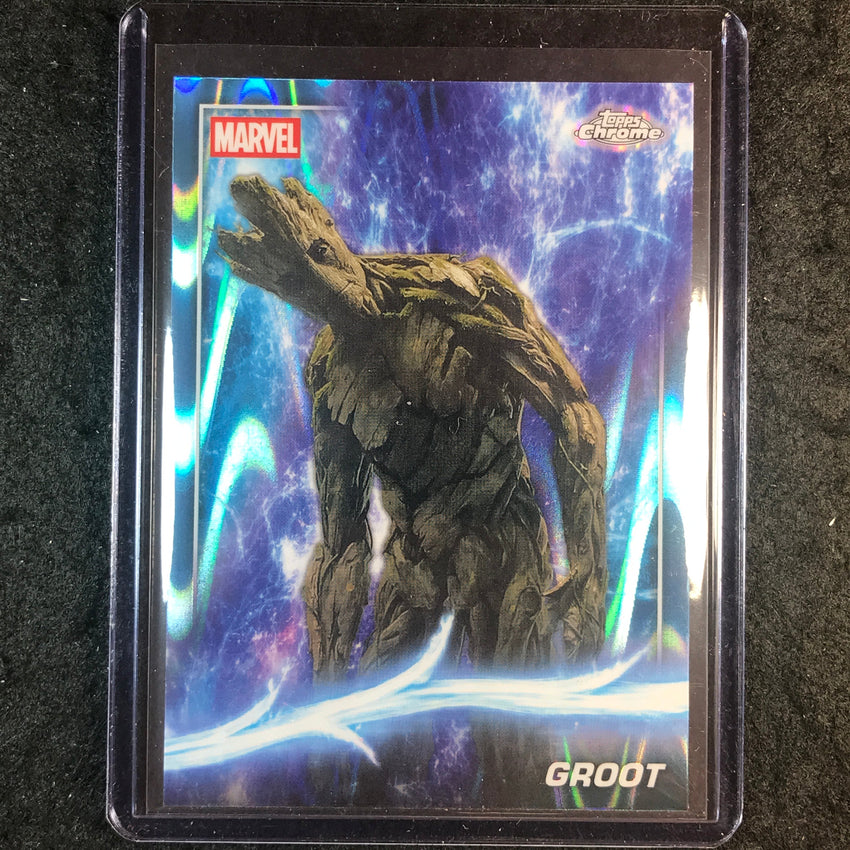 2025 Topps Chrome Marvel Studios GROOT Sky Blue RayWave Refractor #50