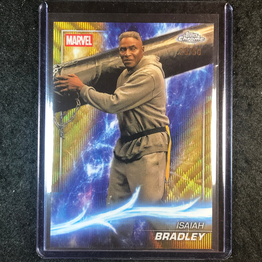 2025 Topps Chrome Marvel Studios ISAIAH BRADLEY Base Gold Wave 29/50 #170