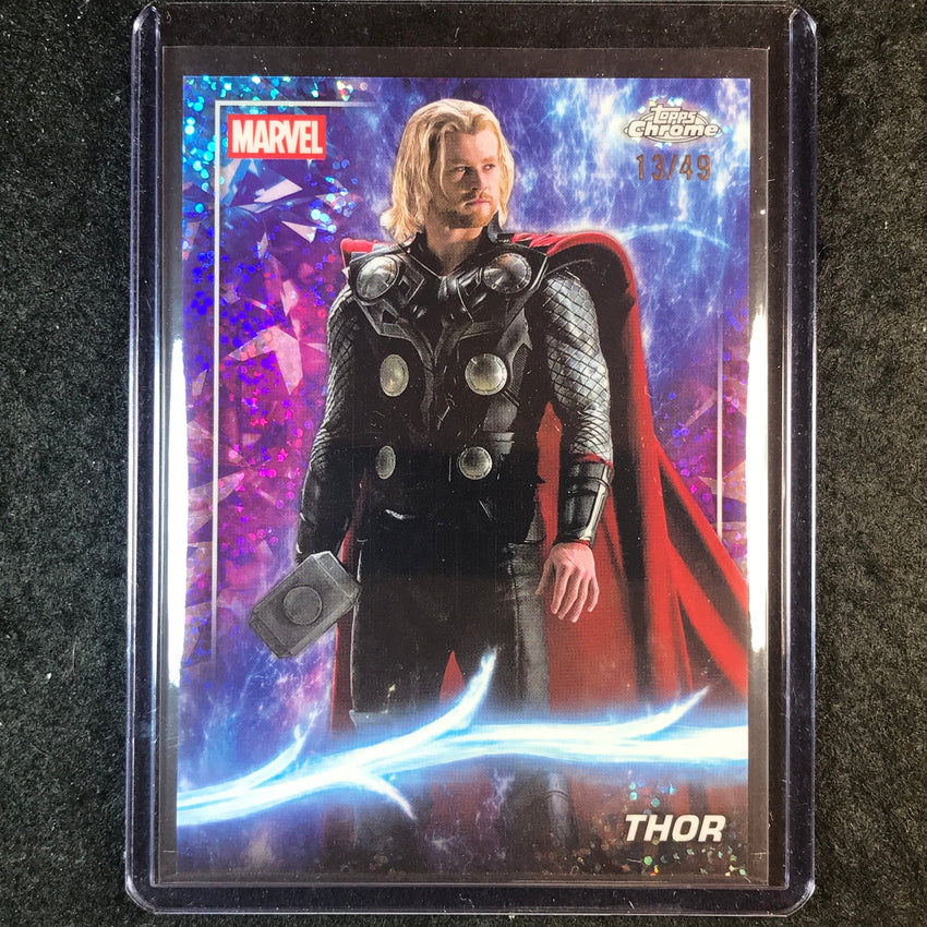 2025 Topps Chrome Marvel Studios THOR Ms. Marvel Speckle Refractor 13/49 #10
