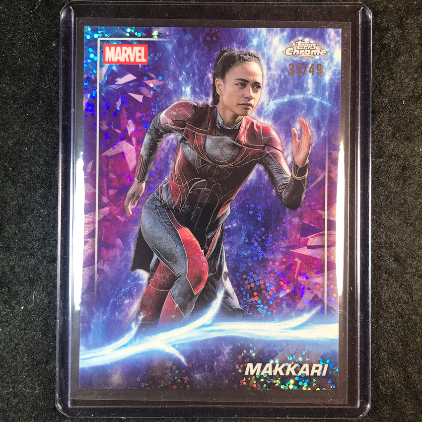 2025 Topps Chrome Marvel Studios MAKKARI Ms. Marvel Speckle Refractor 35/49 #123