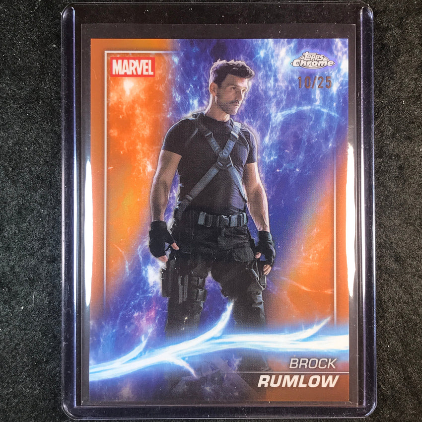 2025 Topps Chrome Marvel Studios BROCK RUNLOW Base Orange 10/25 #40