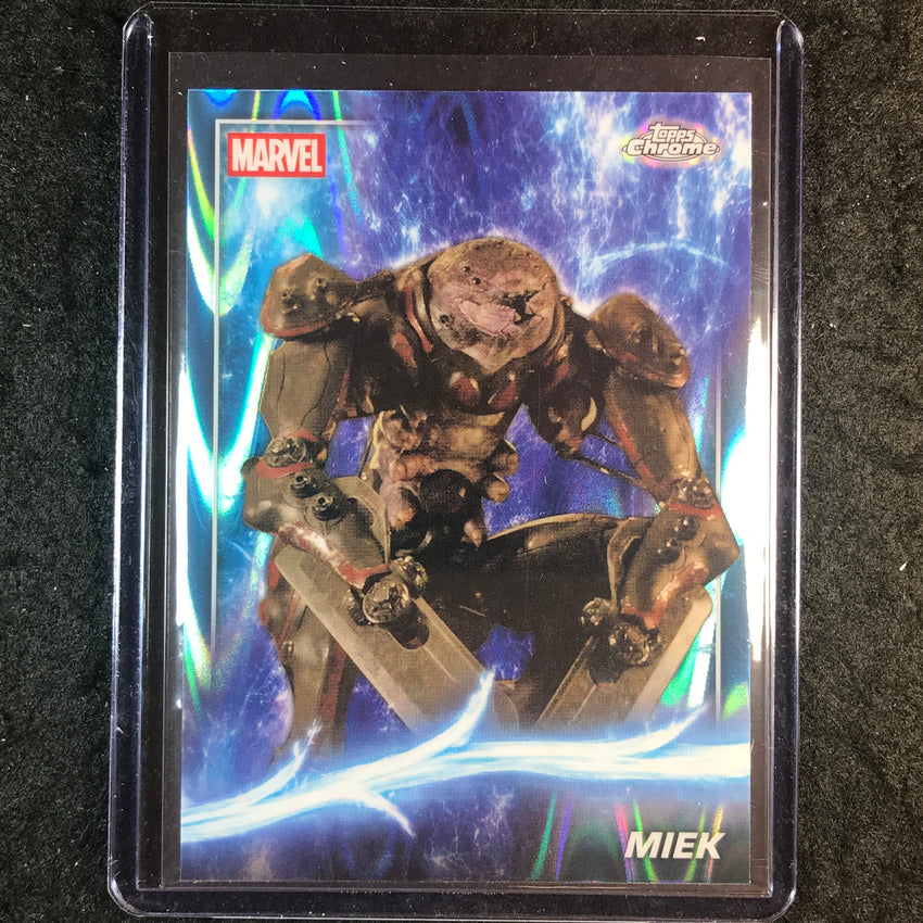 2025 Topps Chrome Marvel Studios MIEK Sky Blue RayWave Refractor #78