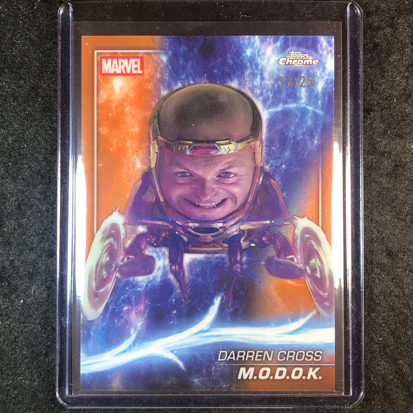 2025 Topps Chrome Marvel Studios M.O.D.O.K. Base Orange 14/25 #147
