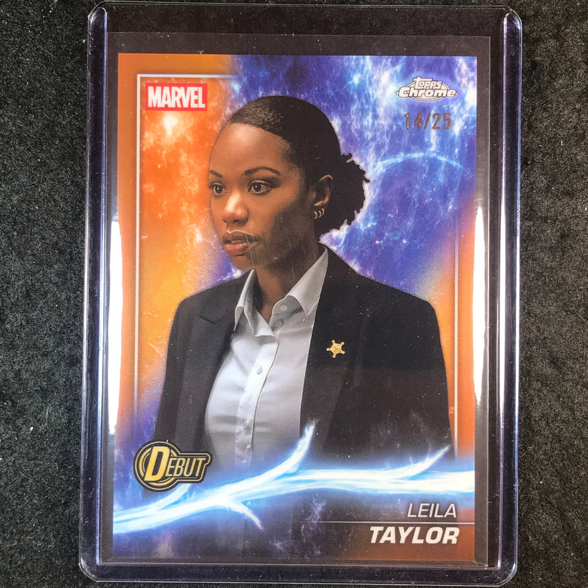 2025 Topps Chrome Marvel Studios LEILA TAYLOR Base Orange 14/25 #174