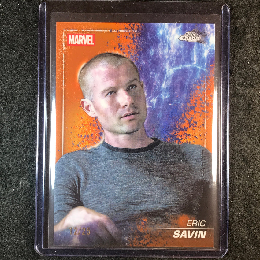 2025 Topps Chrome Marvel Studios ERIC SAVIN The Snap Variation Orange 12/25 #35