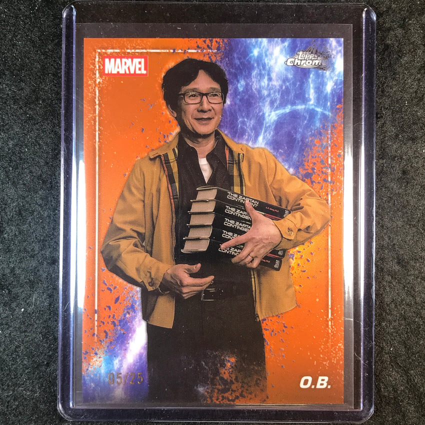 2025 Topps Chrome Marvel Studios O.B. The Snap Variation Orange 5/25 #155