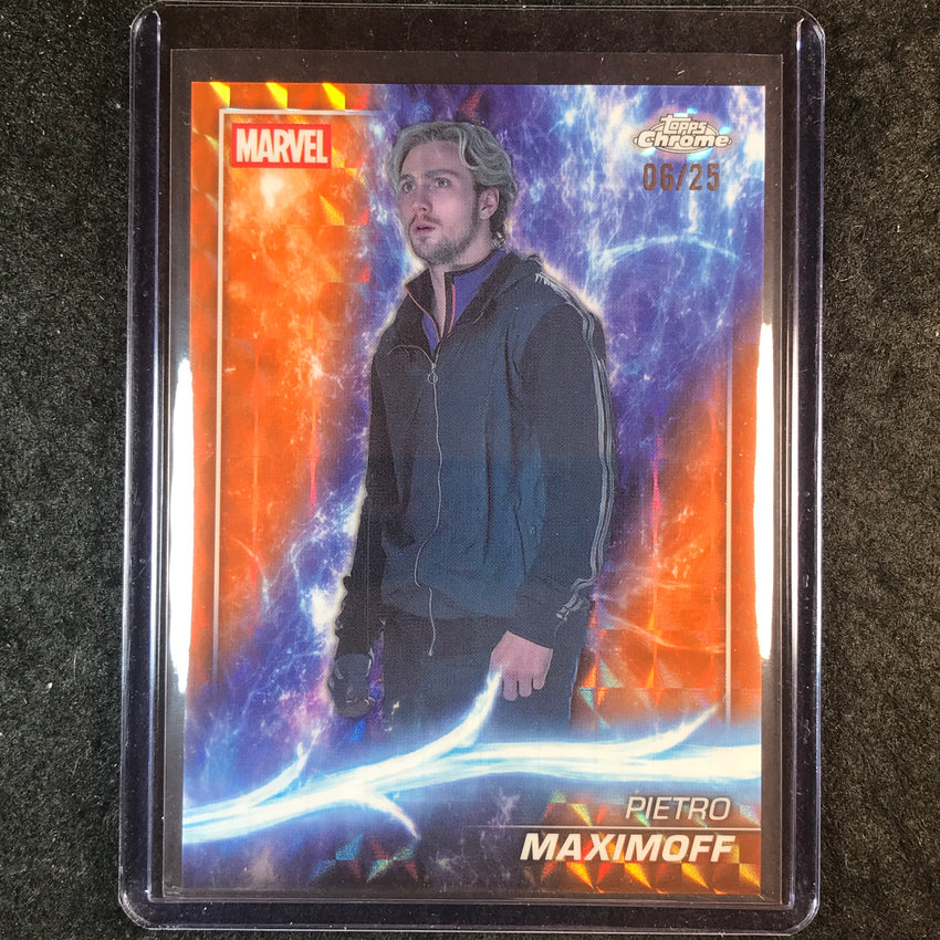 2025 Topps Chrome Marvel Studios PIETRO MAXIMOFF Base Orange Geometric 6/25 #53