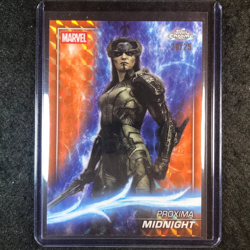 2025 Topps Chrome Marvel Studios PROXIMA MIDNIGHT Orange Geometric 20/25 #89