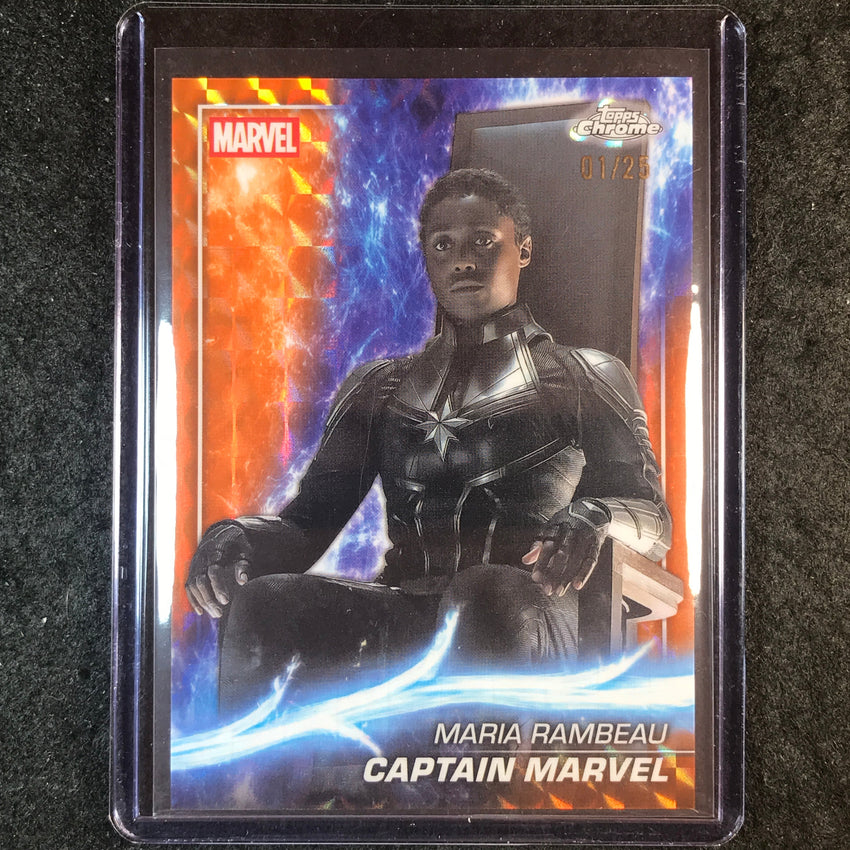 2025 Topps Chrome Marvel Studios CAPTAIN MARVEL Base Orange Geometric 1/25 #133