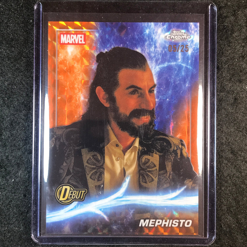 2025 Topps Chrome Marvel Studios MEPHISTO Base Orange Geometric 5/25 #193