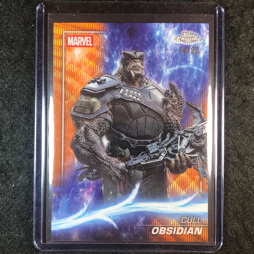 2025 Topps Chrome Marvel Studios CULL OBSIDIAN Base Orange Wave 14/25 #87