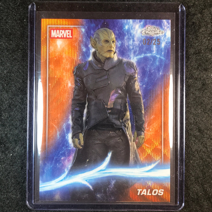 2025 Topps Chrome Marvel Studios TALOS Base Orange Wave 2/25 #98