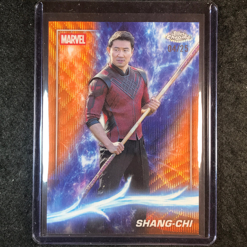 2025 Topps Chrome Marvel Studios SHANG-CHI Base Orange Wave 4/25 #110