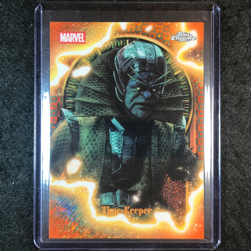 2025 Topps Chrome Marvel Studios TIME KEEPER TVA Pruning Orange Shimmer 5/25 #8