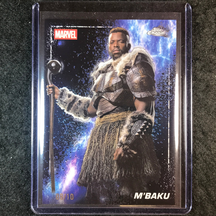 2025 Topps Chrome Marvel Studios M'BAKU The Snap Variation Black 9/10 #83