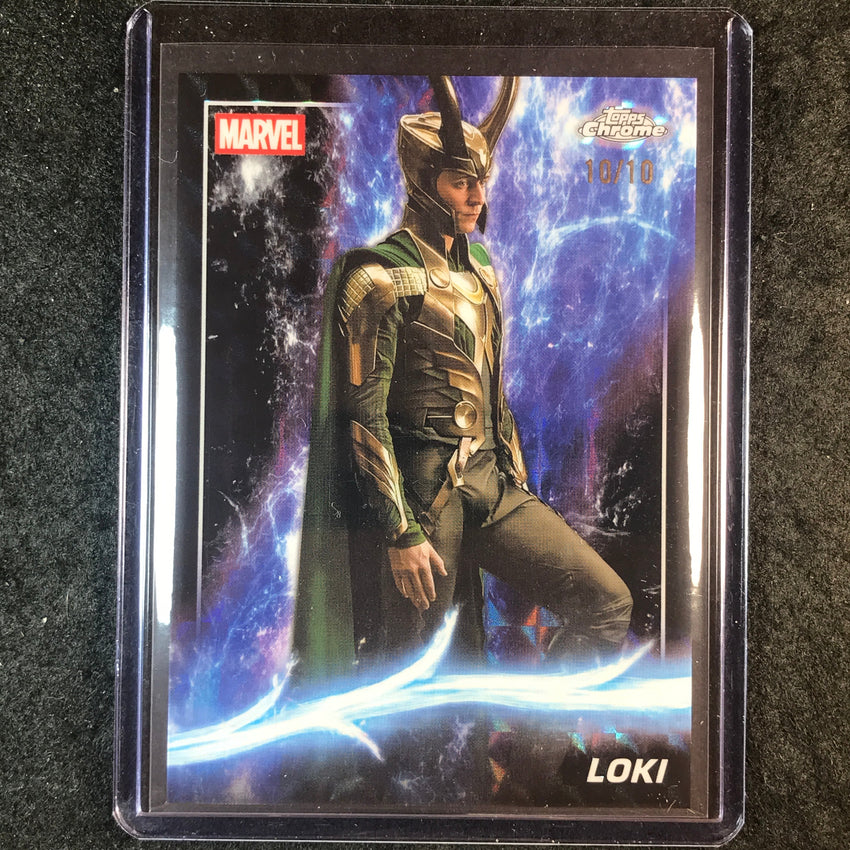 2025 Topps Chrome Marvel Studios LOKI Base Black Geometric 10/10 #19