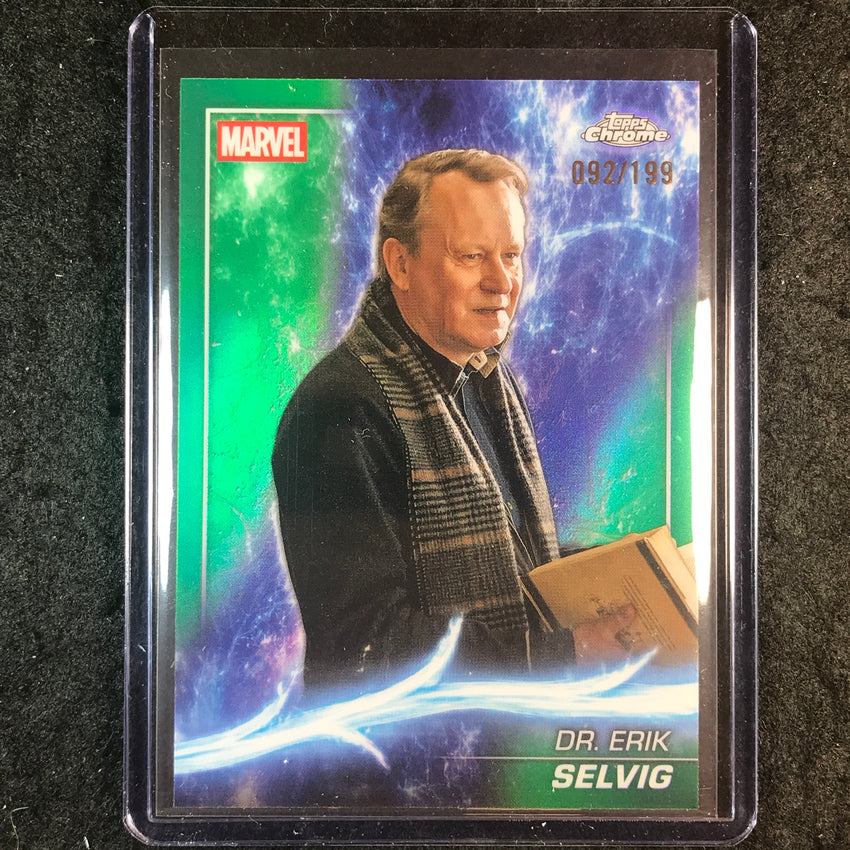 2025 Topps Chrome Marvel Studios DR. ERIK SELVIG Green 92/199 #14