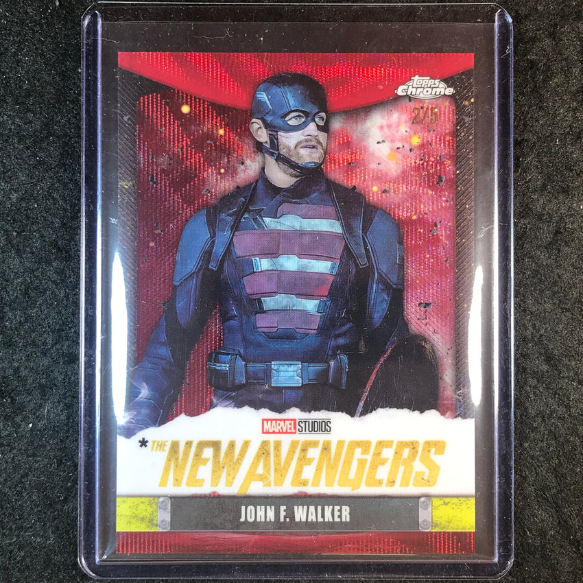 2025 Topps Chrome Marvel Studios JOHN F. WALKER New Avengers Logo Var Red 2/5 #3