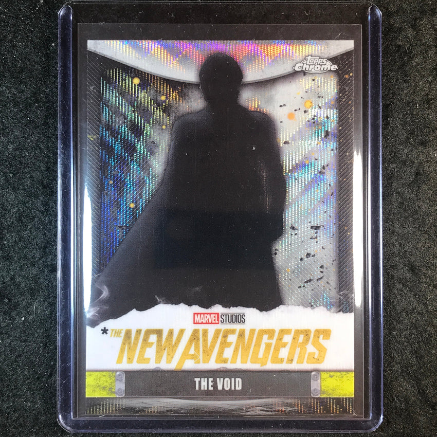 2025 Topps Chrome Marvel Studios THE VOID New Avengers Logo Variation SP #12