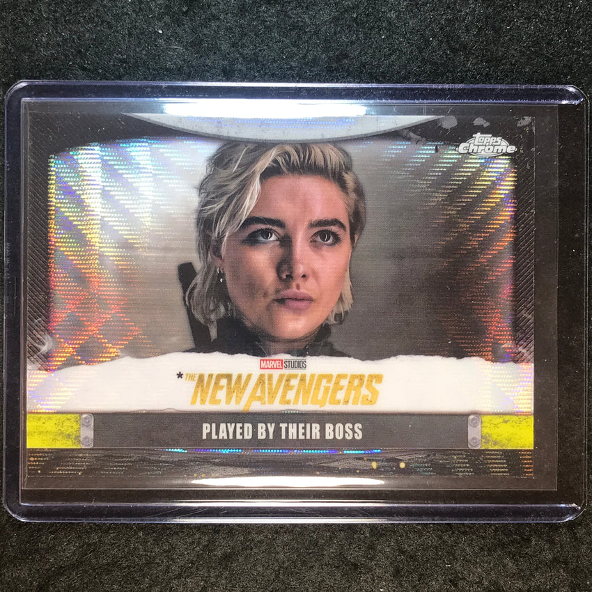 2025 Topps Chrome Marvel Studios PLAYED BY THEIR BOSS New Avengers Var SP #14
