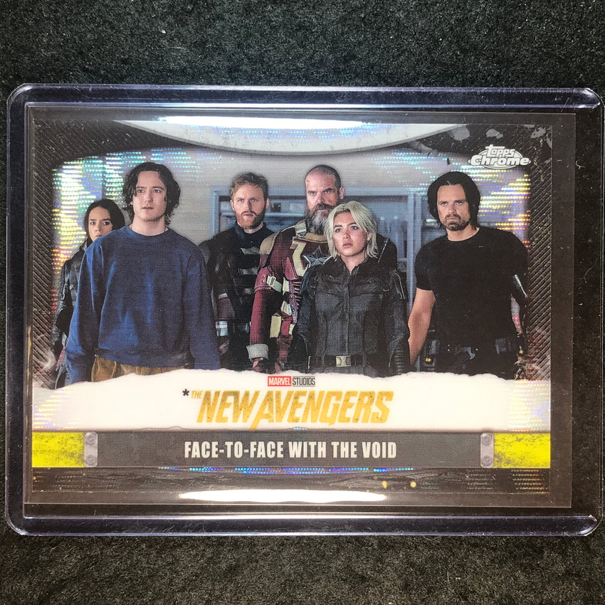 2025 Topps Chrome Marvel Studios WITH THE VOID New Avengers Logo Var SP #23