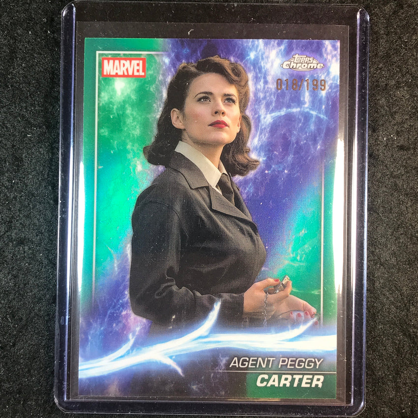 2025 Topps Chrome Marvel Studios AGENT PEGGY CARTER Green 18/199 #24