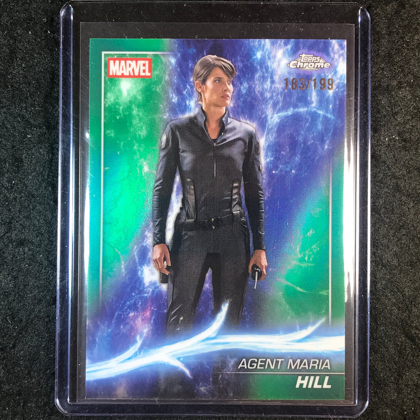 2025 Topps Chrome Marvel Studios AGENT MARIA HILL Green 183/199 #30