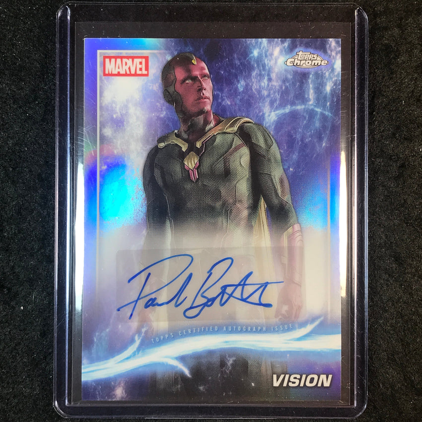 2025 Topps Chrome Marvel Studios PAUL BETTANY AS VISION Autograph #PB