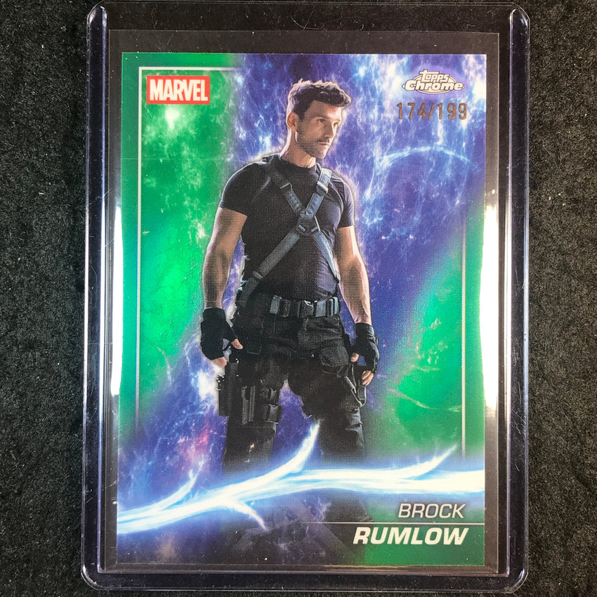 2025 Topps Chrome Marvel Studios BROCK RUMLOW Green 174/199 #40