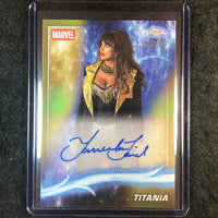 2025 Topps Chrome Marvel Studios JAMEELA JAMIL AS TITANIA Autograph Gold 42/50
