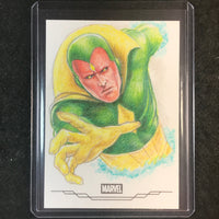 2025 Topps Chrome Marvel Studios VISION Artist Sketch 1/1 ROBERT BLANCAS