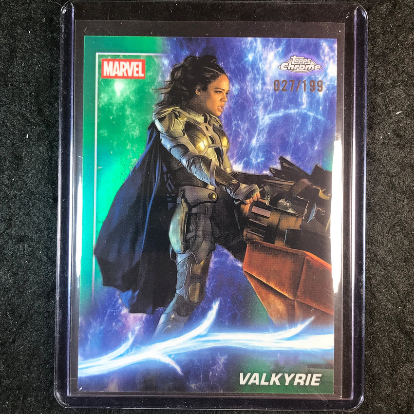 2025 Topps Chrome Marvel Studios VALKYRIE Green 27/199 #74