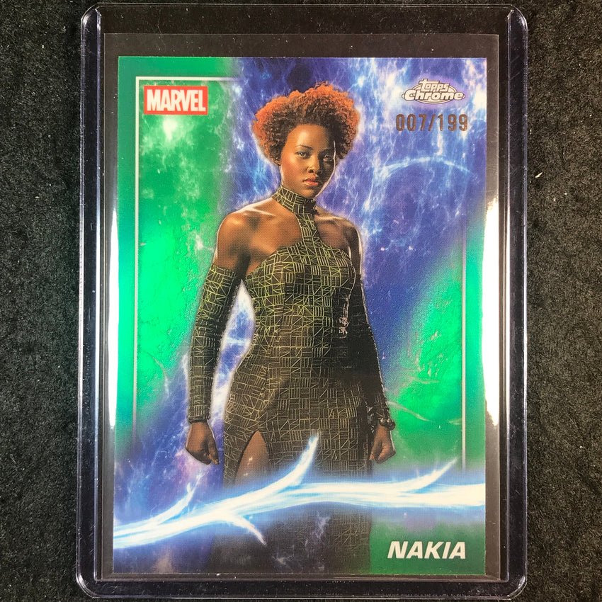 2025 Topps Chrome Marvel Studios NAKIA Green 7/199 #81
